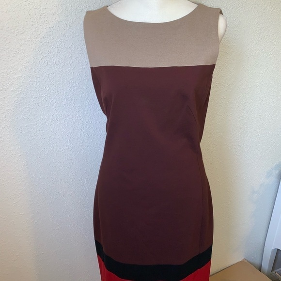 Akris Punto Color Block Sleeveless Dress Size 6 - Picture 4 of 11